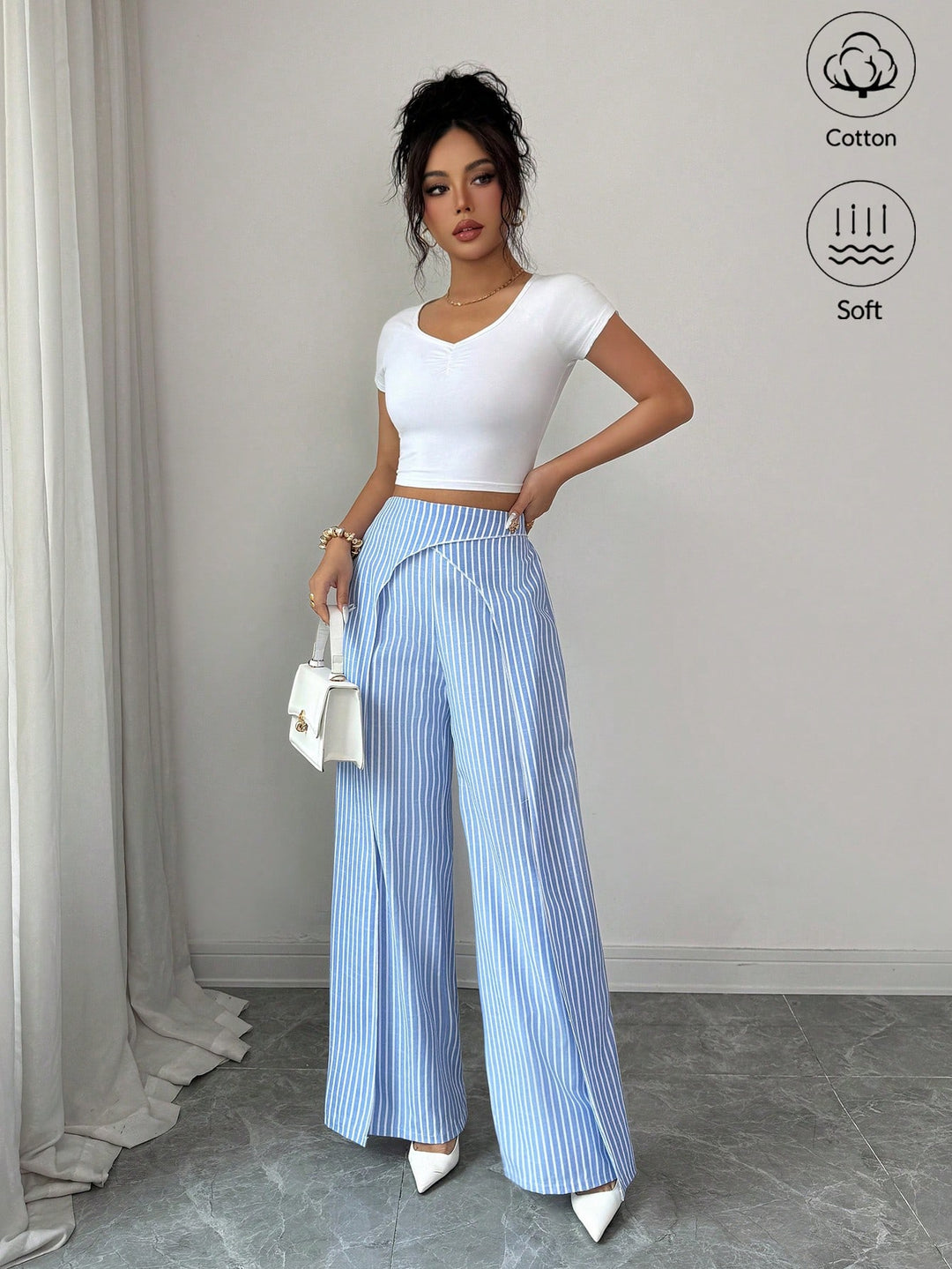 Pantaloni SHEIN, albastru
