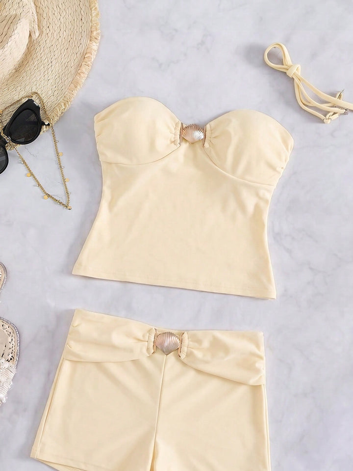 Costum de baie SHEIN, bej