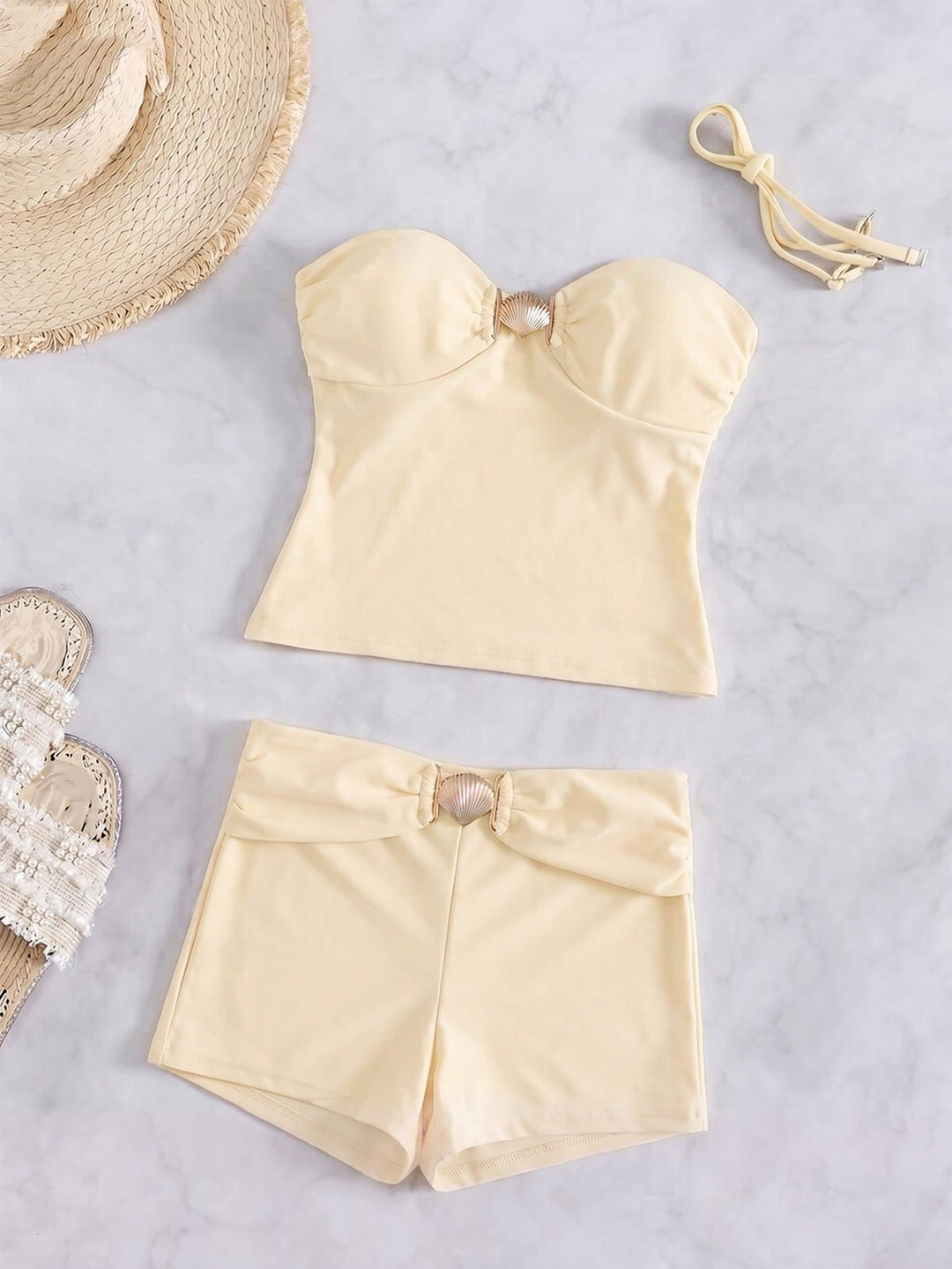 Costum de baie SHEIN, bej