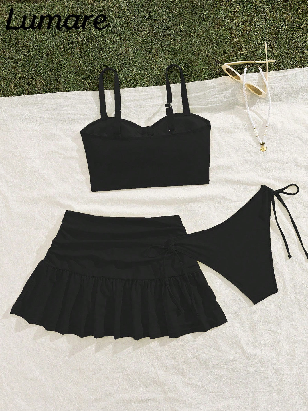 Set bikini SHEIN, negru