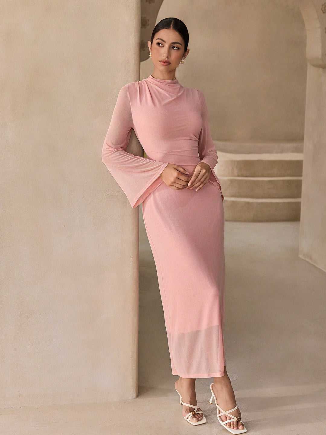 Rochie maxi SHEIN, roz