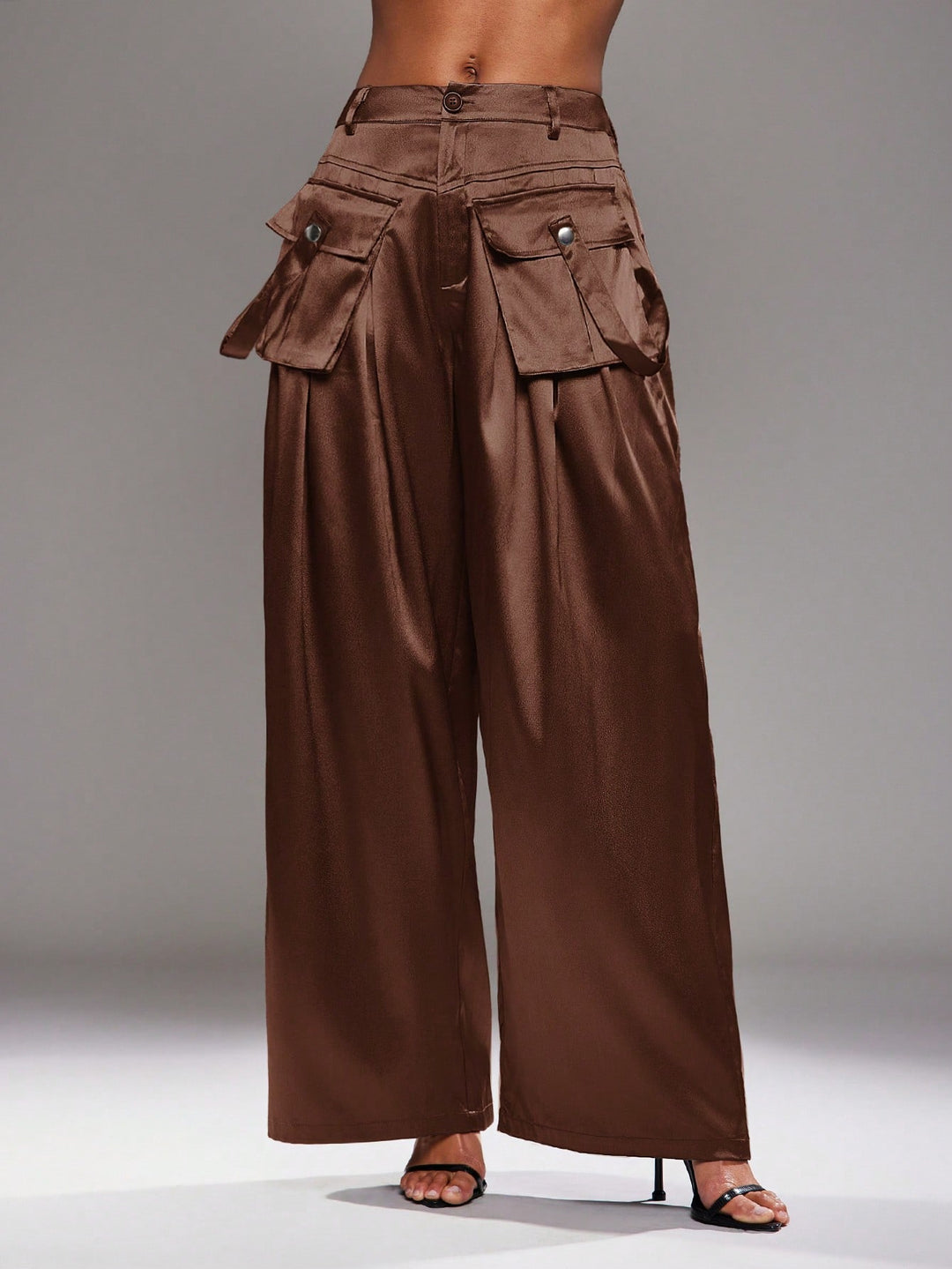 Pantaloni SHEIN, maro
