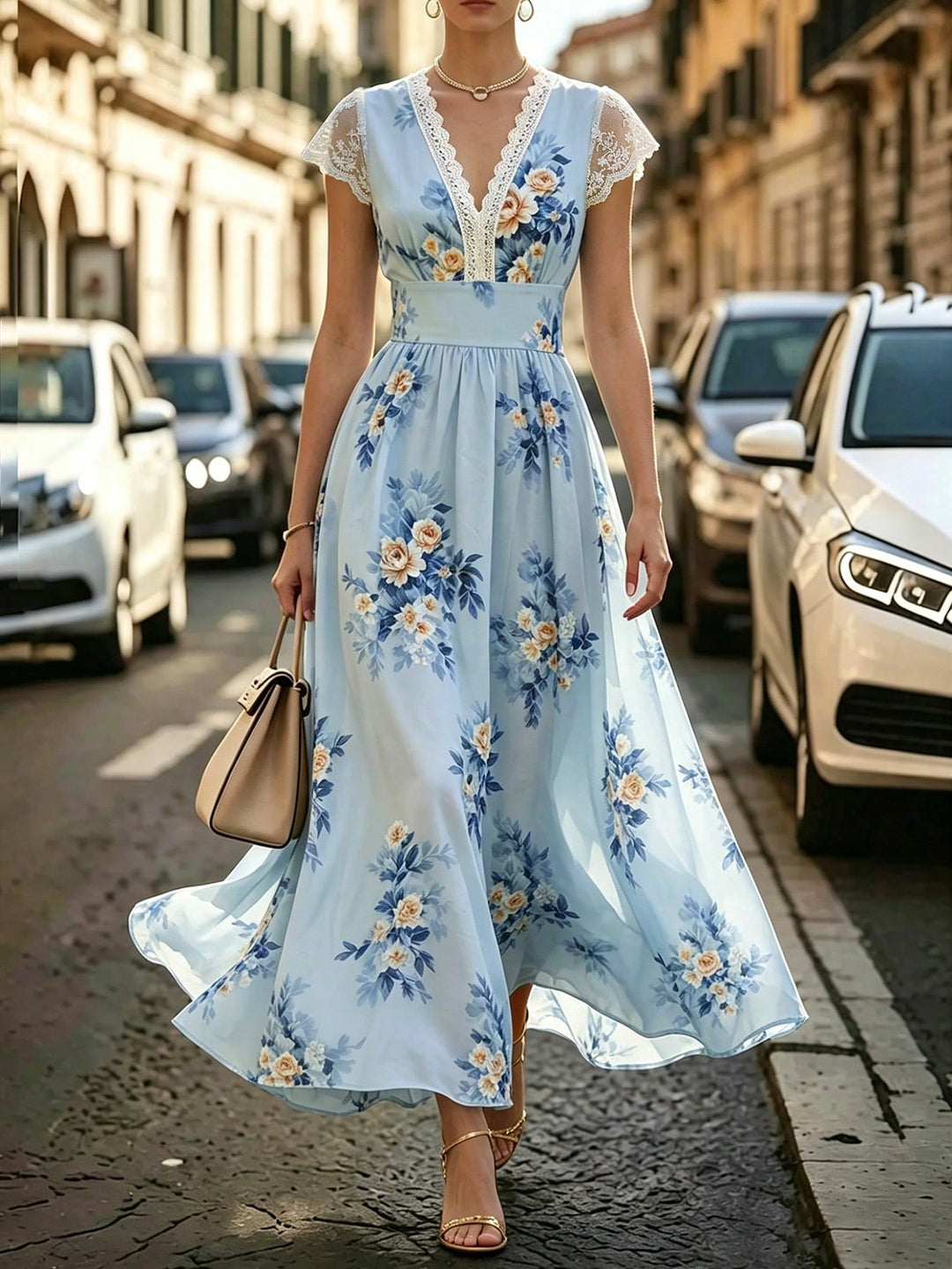 Rochie maxi SHEIN, albastru