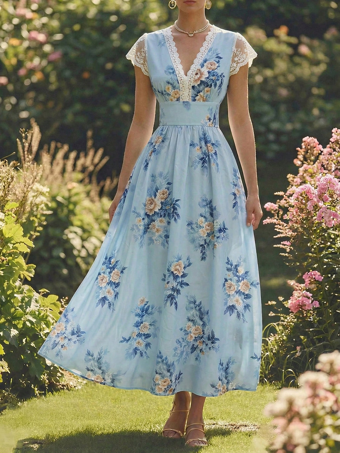 Rochie maxi SHEIN, albastru