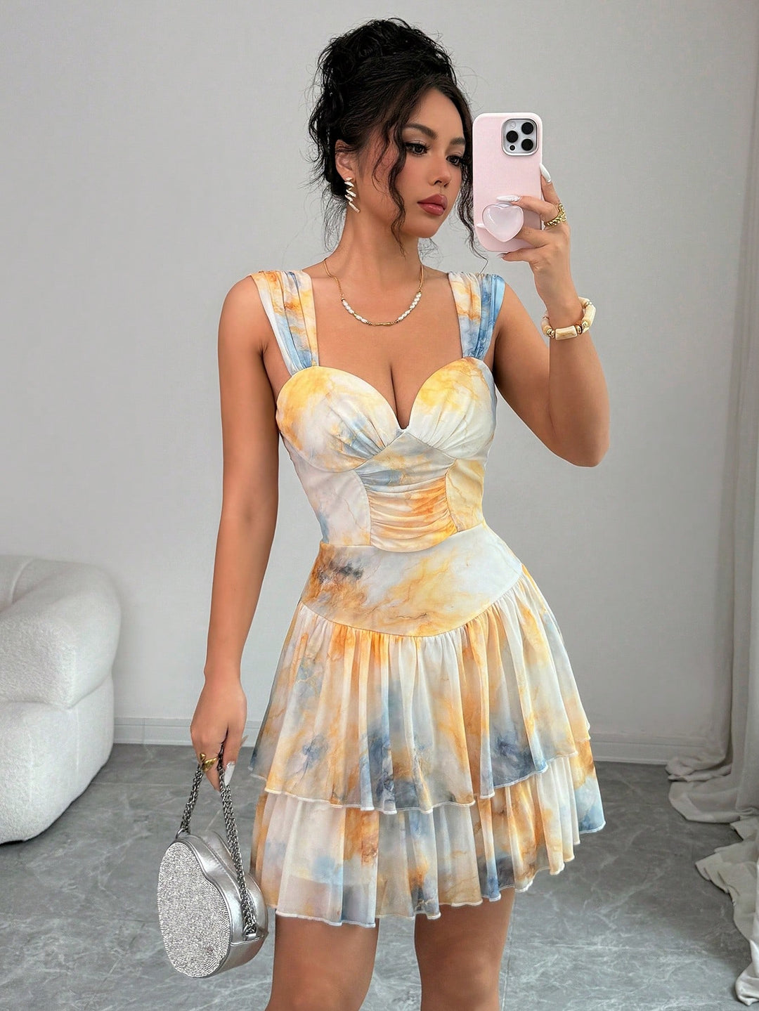 Rochie scurtă SHEIN, galben