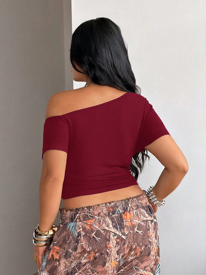 Tricou SHEIN, vișiniu
