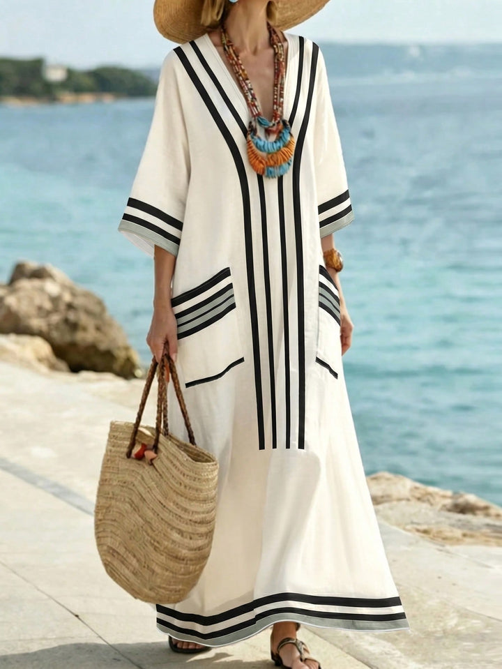 Rochie maxi SHEIN, bej