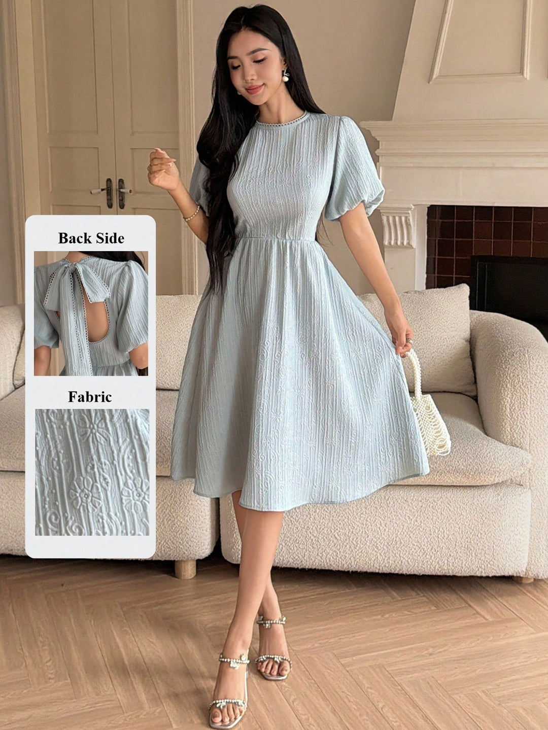 Rochie midi SHEIN, albastru