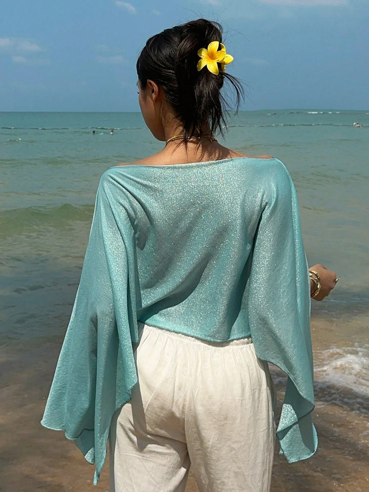 Top SHEIN, turcoaz