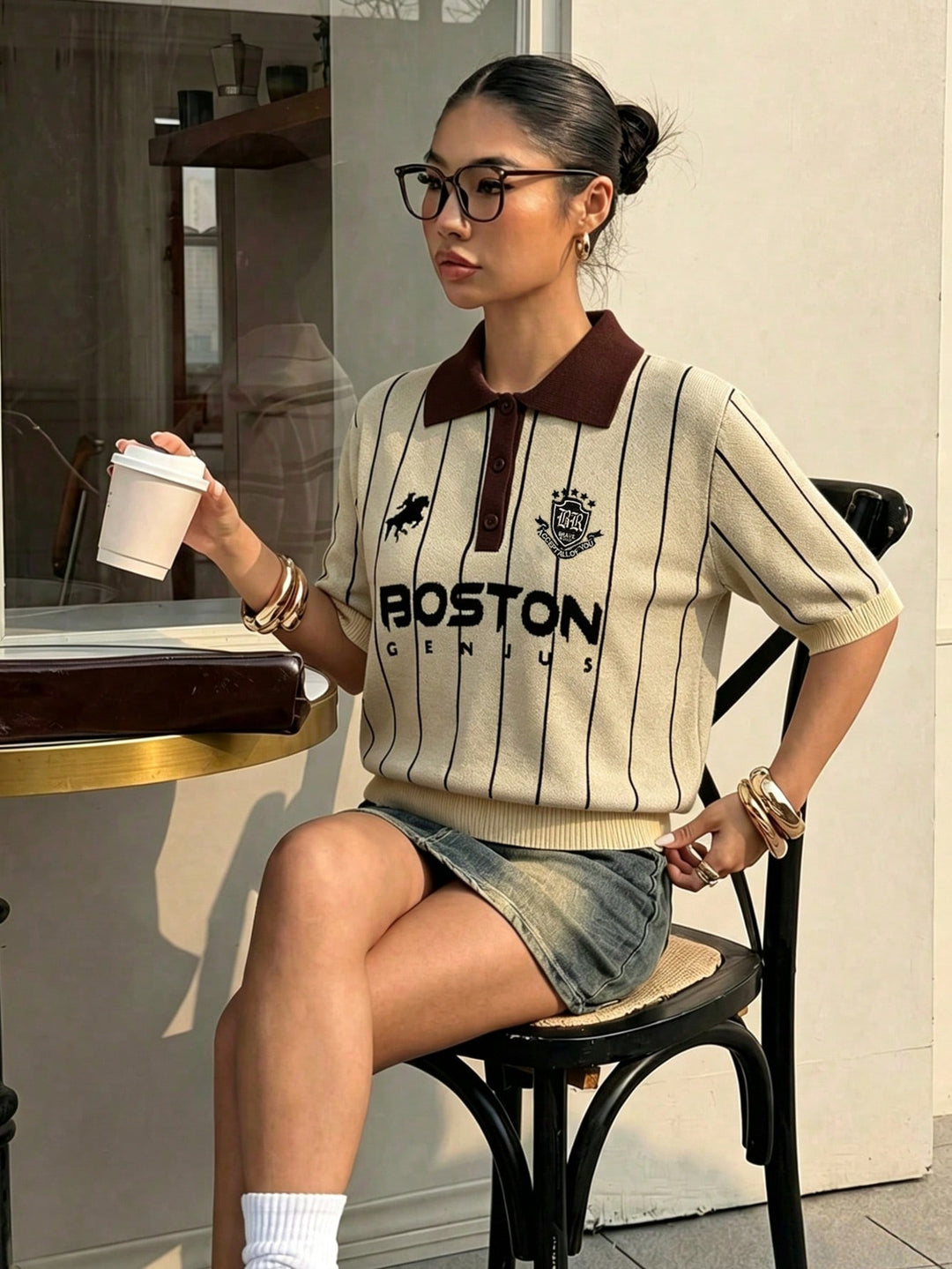 Tricou polo tricotat SHEIN, mix culori