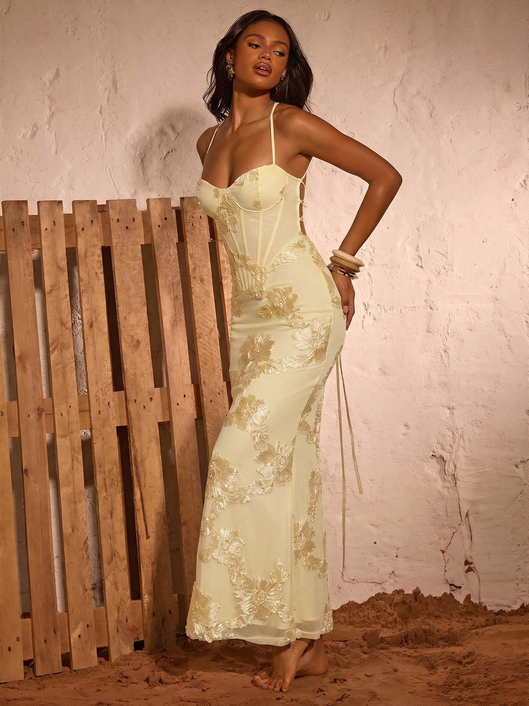Rochie de ocazie SHEIN, galben