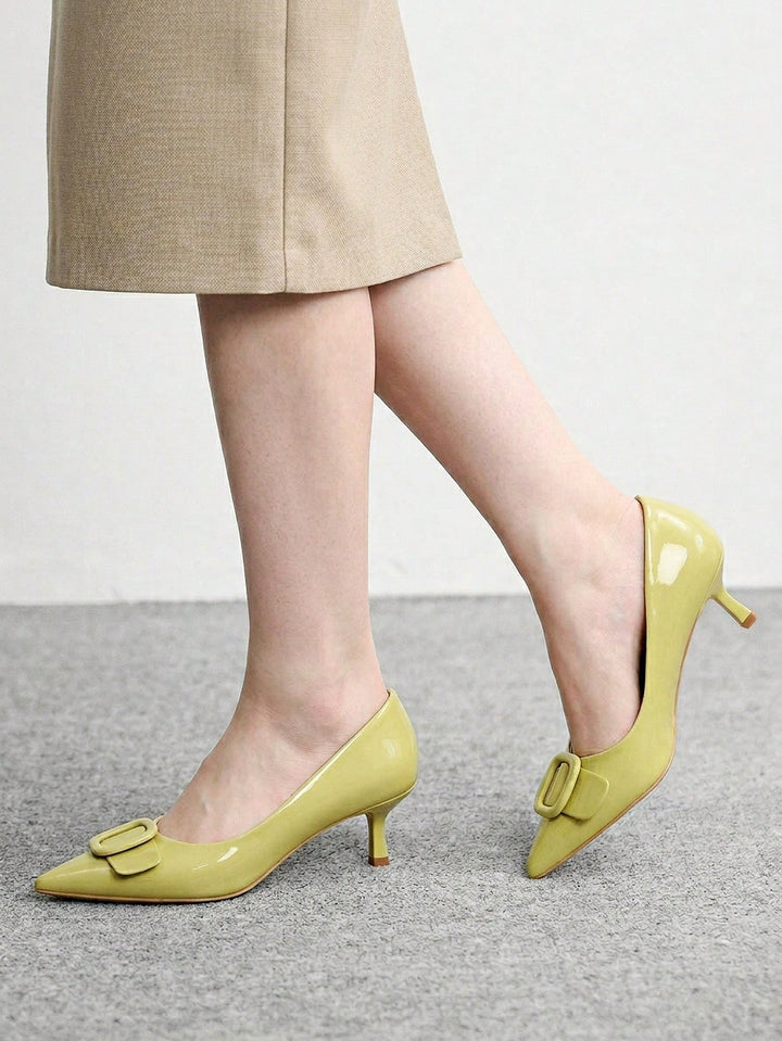Pantofi cu toc SHEIN, galben