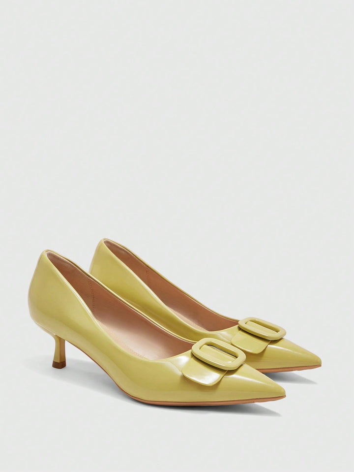 Pantofi cu toc SHEIN, galben