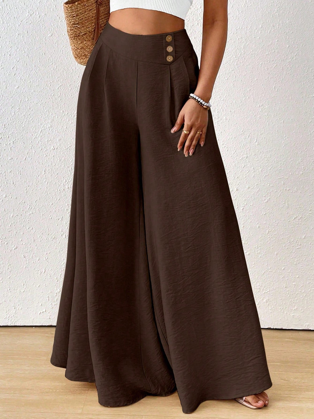 Pantaloni SHEIN, maro
