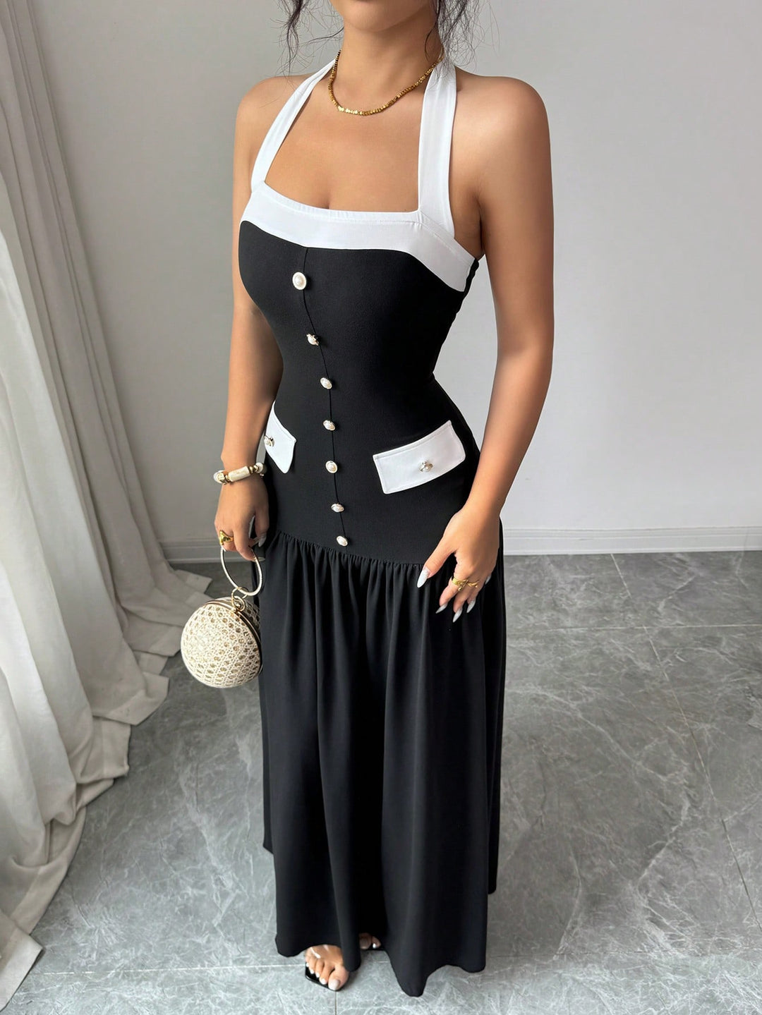 Rochie maxi SHEIN, negru