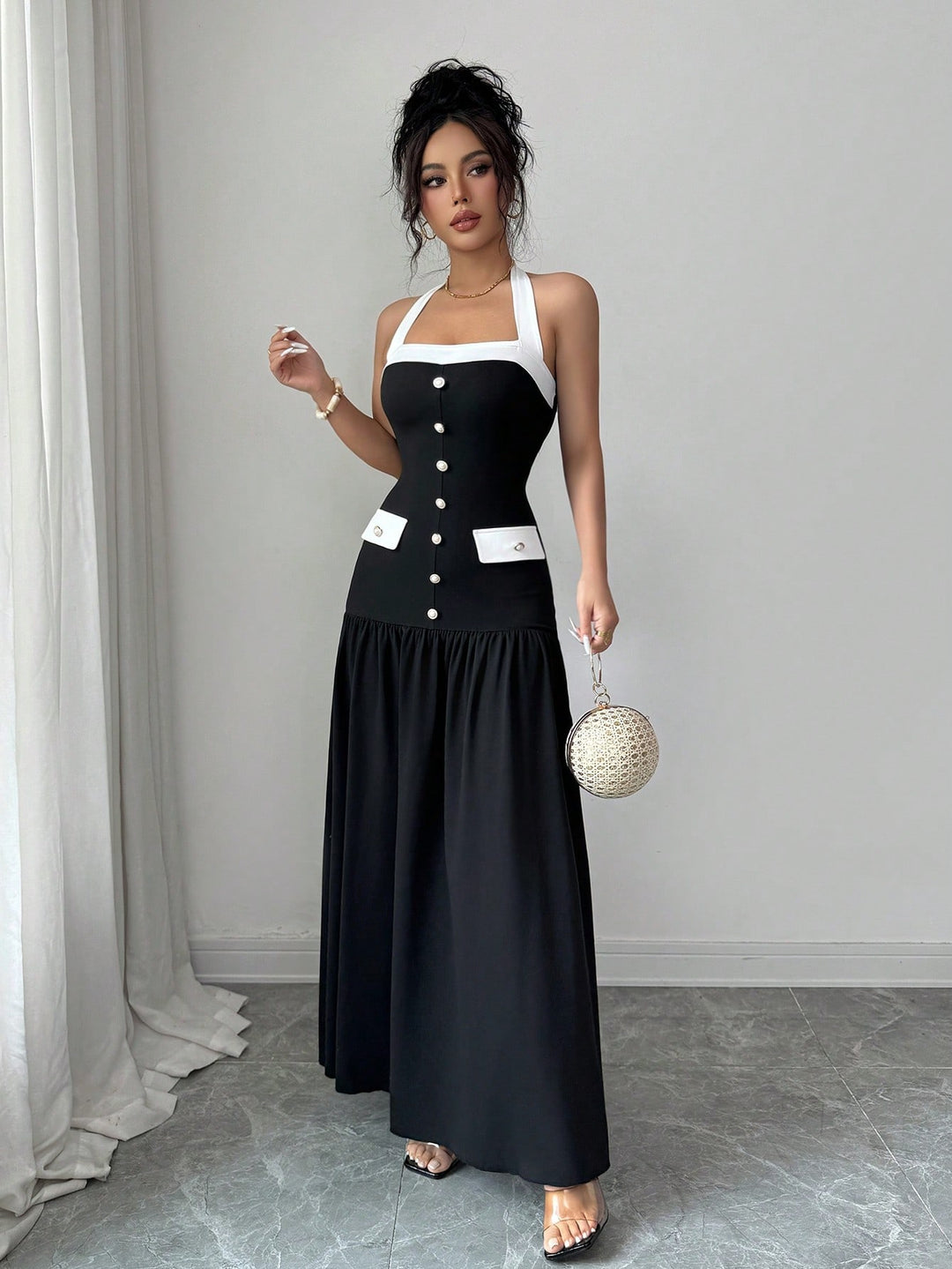 Rochie maxi SHEIN, negru