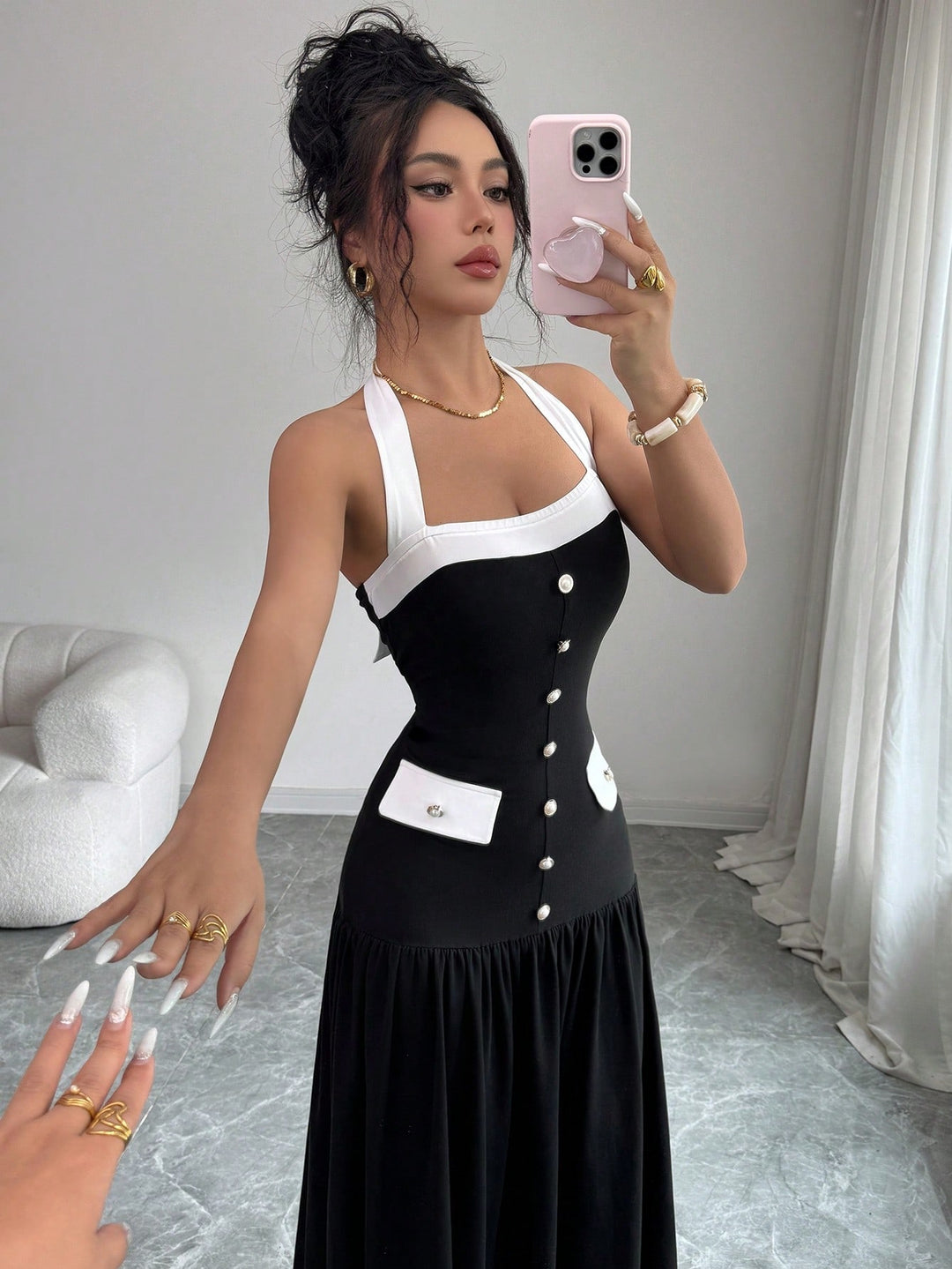 Rochie maxi SHEIN, negru
