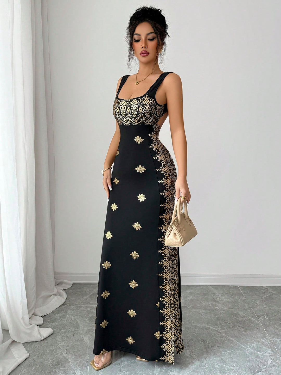 Rochie maxi SHEIN, negru