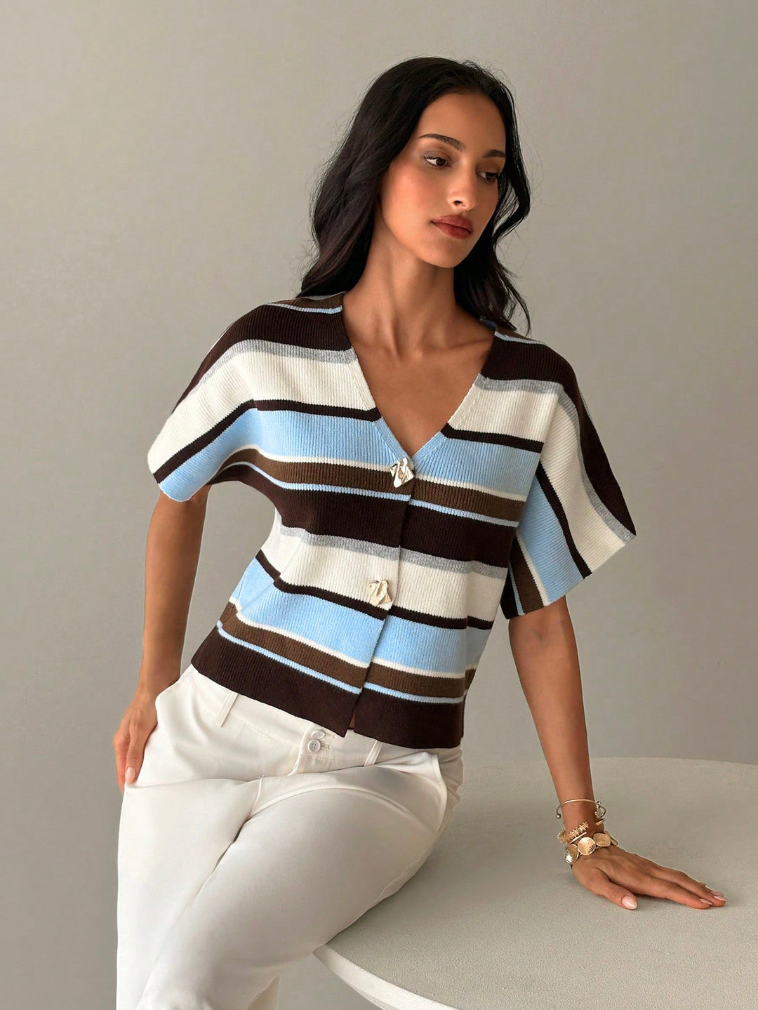 Cardigan SHEIN, maro