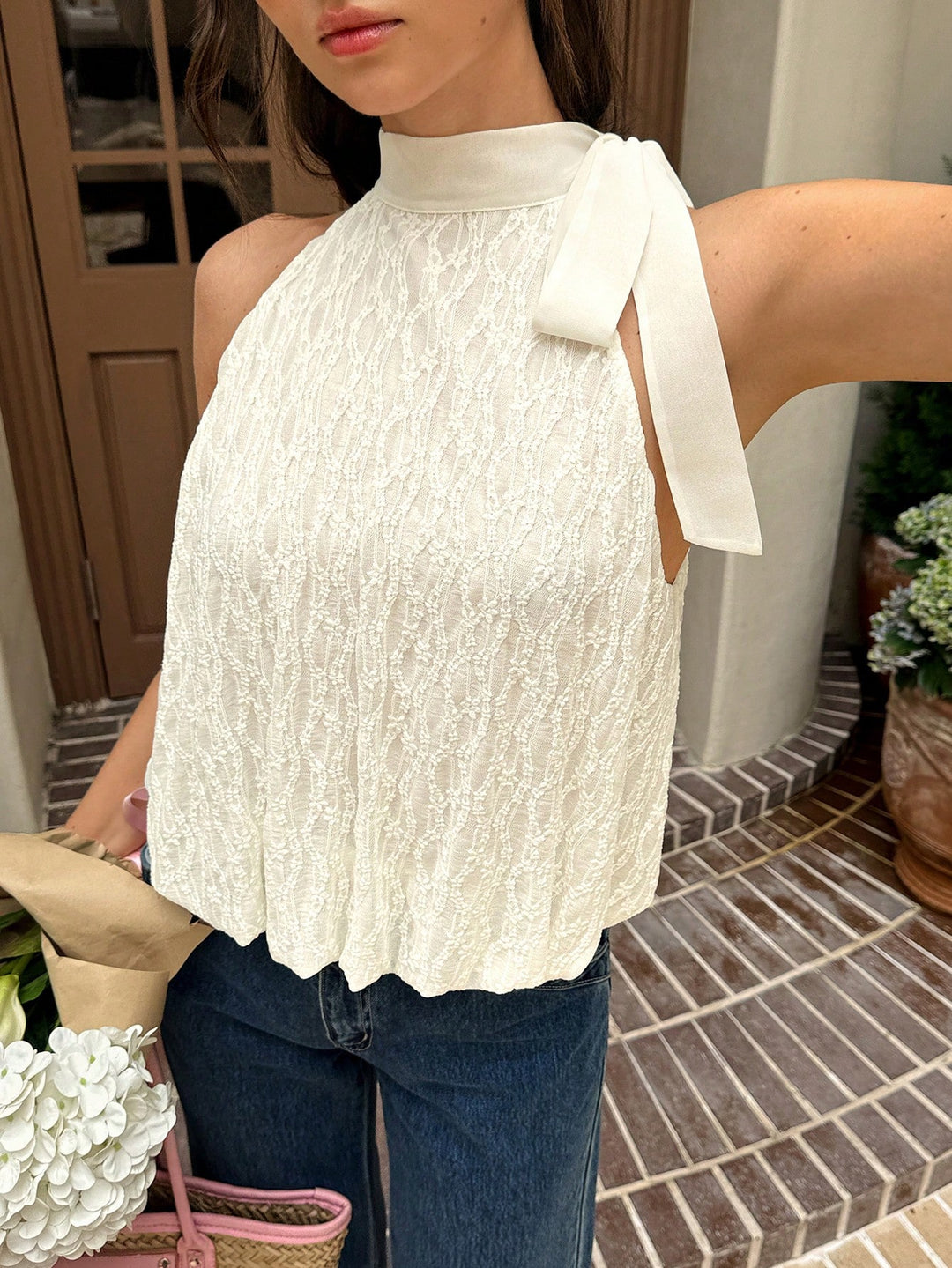 Top SHEIN, alb