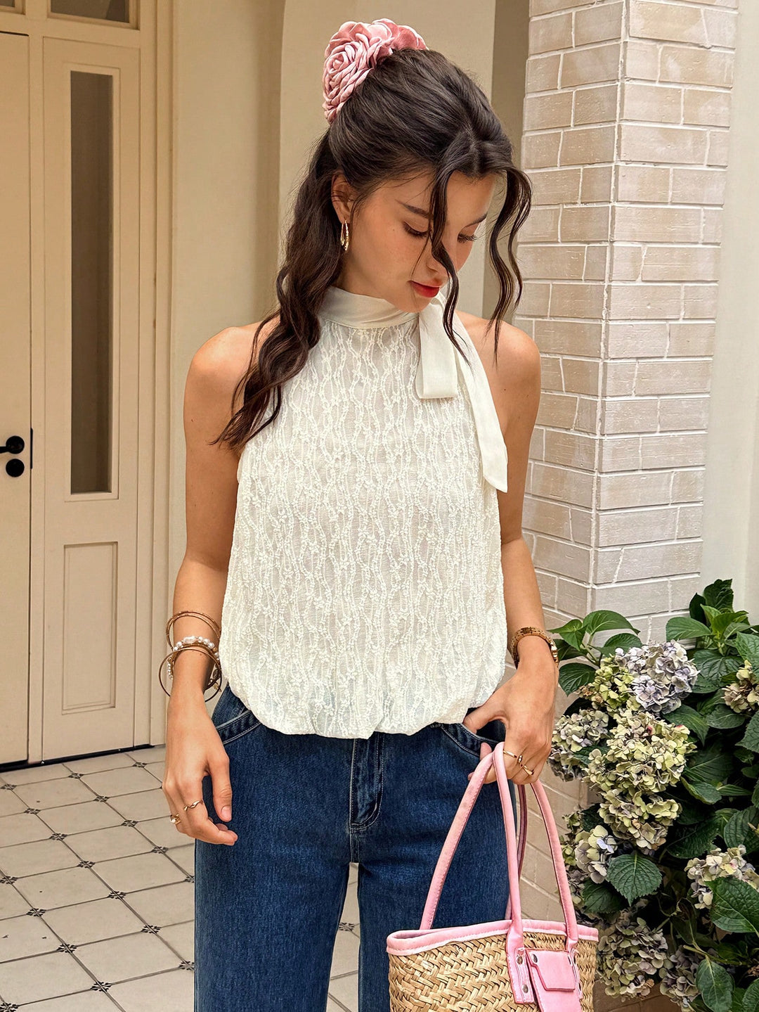 Top SHEIN, alb