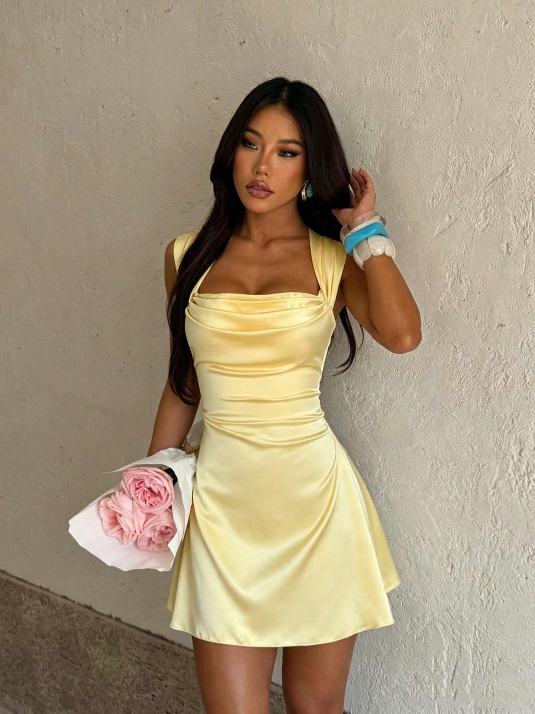 Rochie midi SHEIN, galben