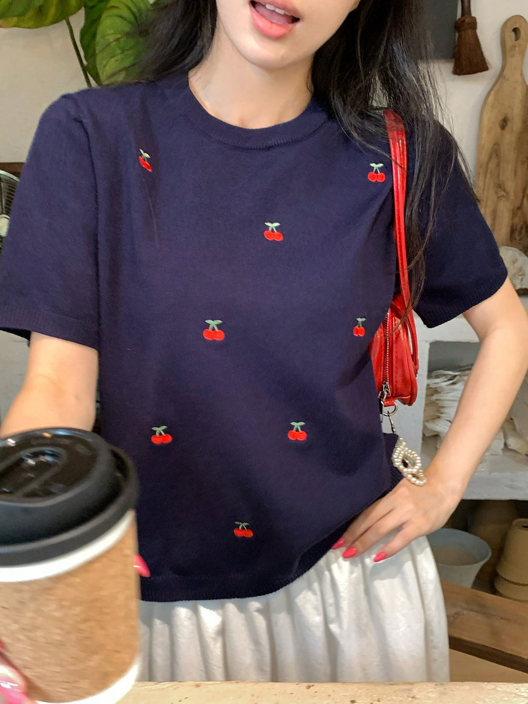 Bluza tricotată SHEIN, portocaliu
