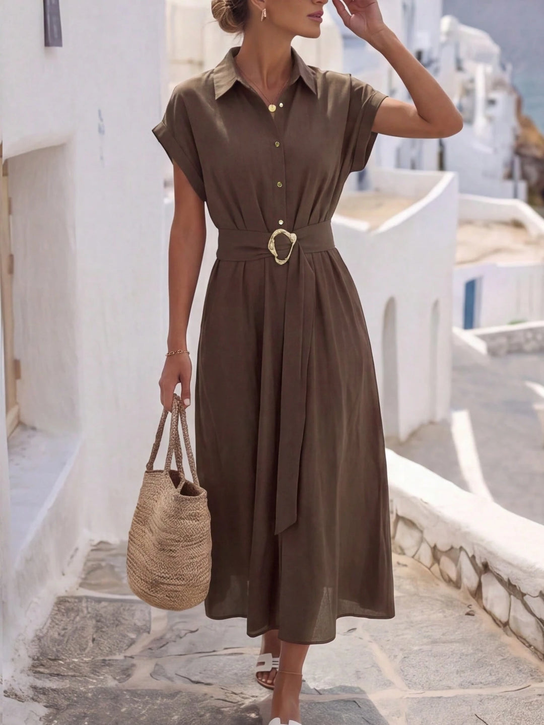 Rochie maxi SHEIN, maro