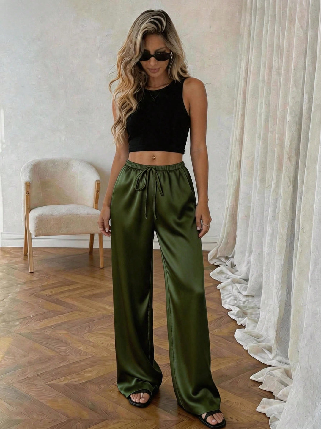 Pantaloni SHEIN, kaki