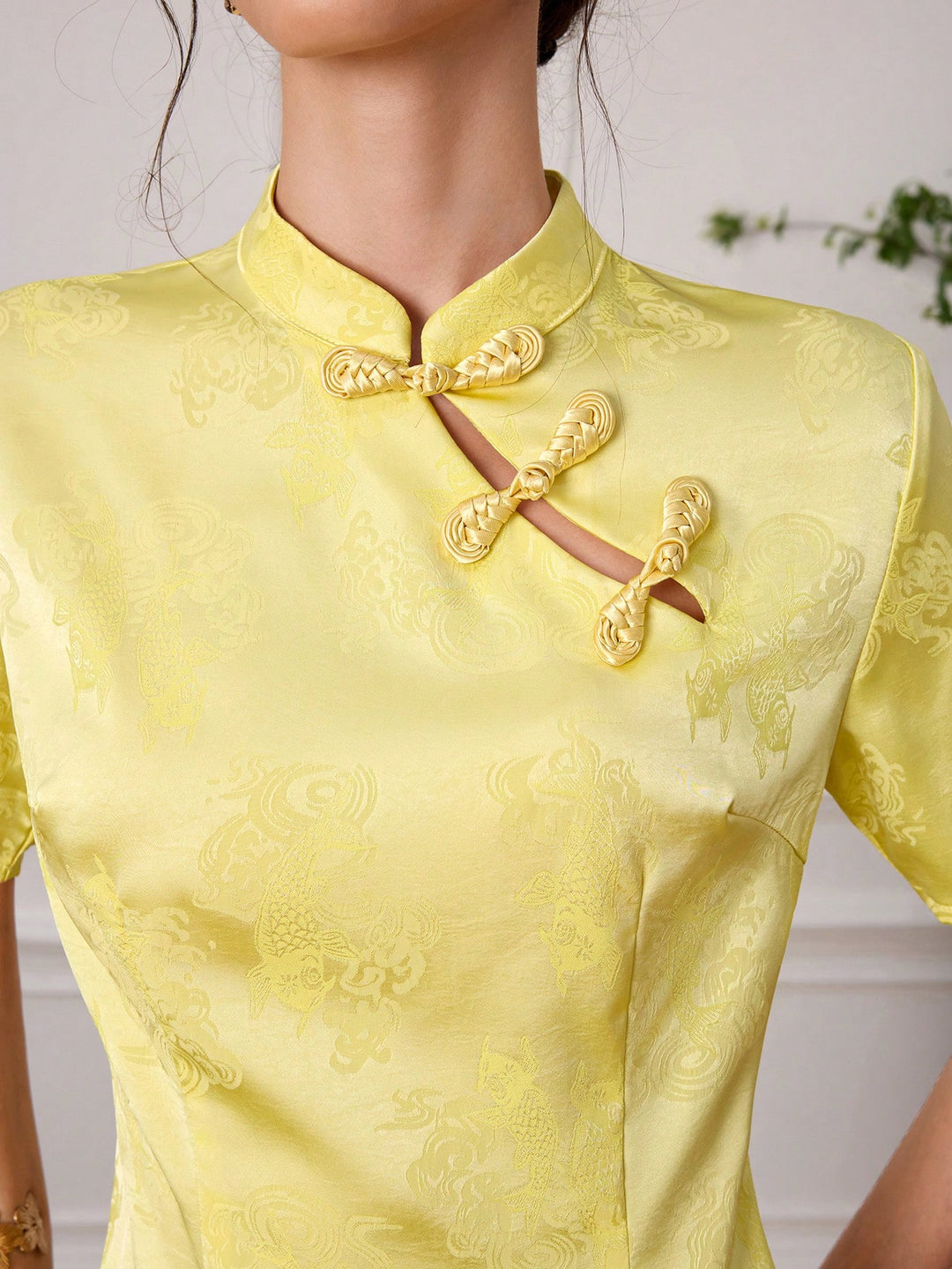 Top SHEIN, galben