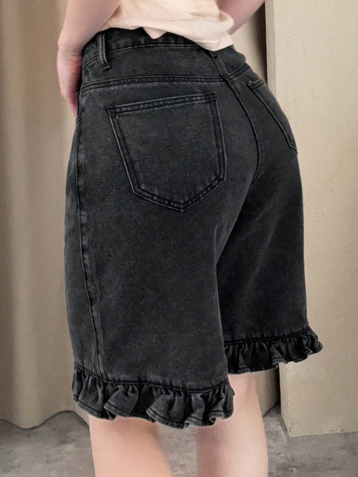 Pantaloni scurți SHEIN, negru