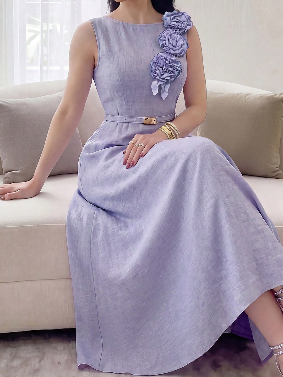Rochie midi SHEIN, mov