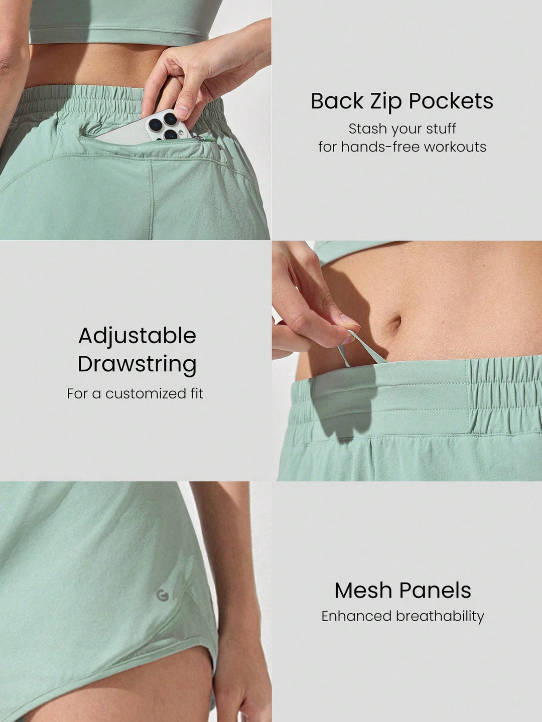 Pantaloni scurți SHEIN, verde