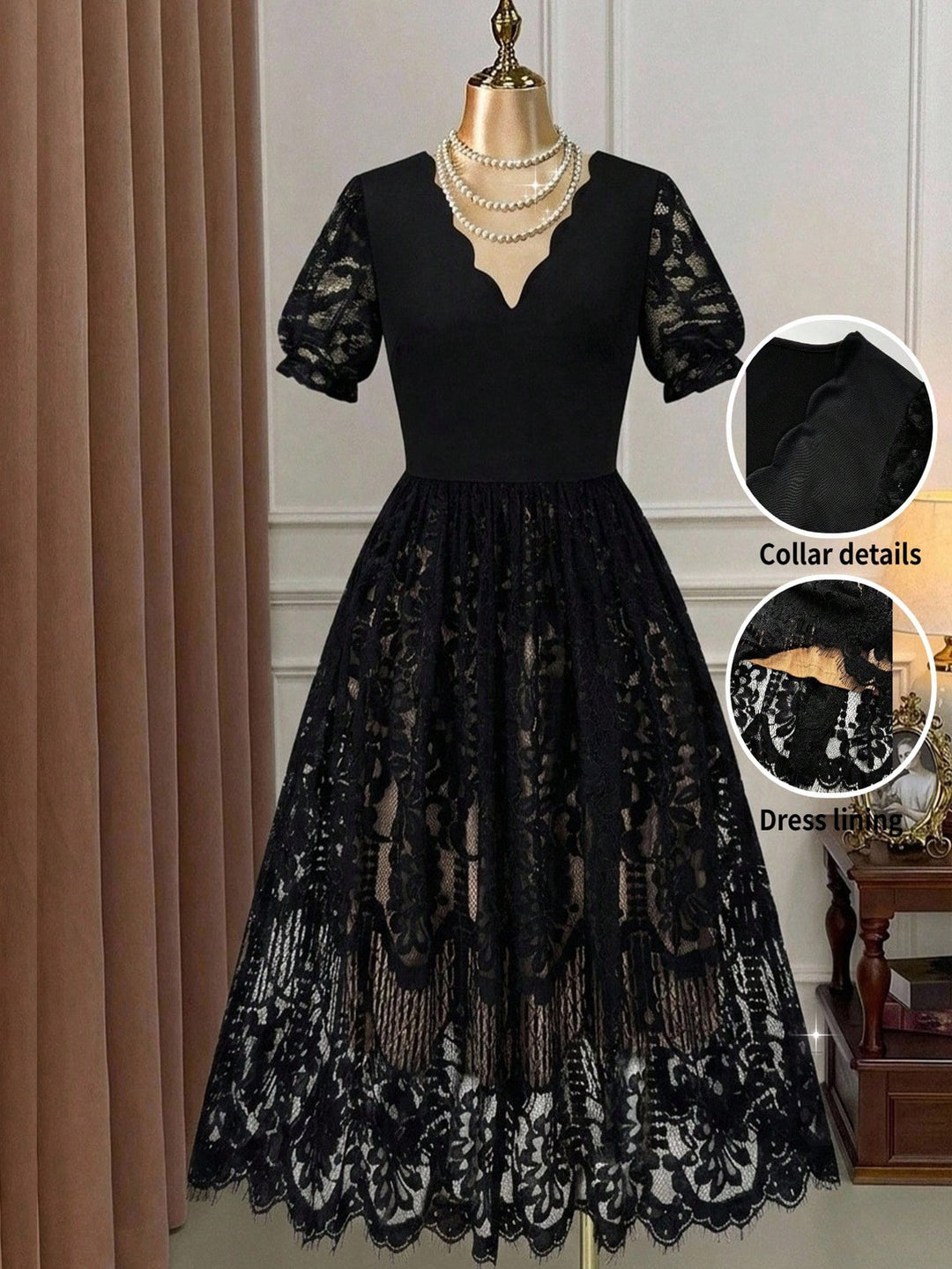 Rochie midi SHEIN, negru