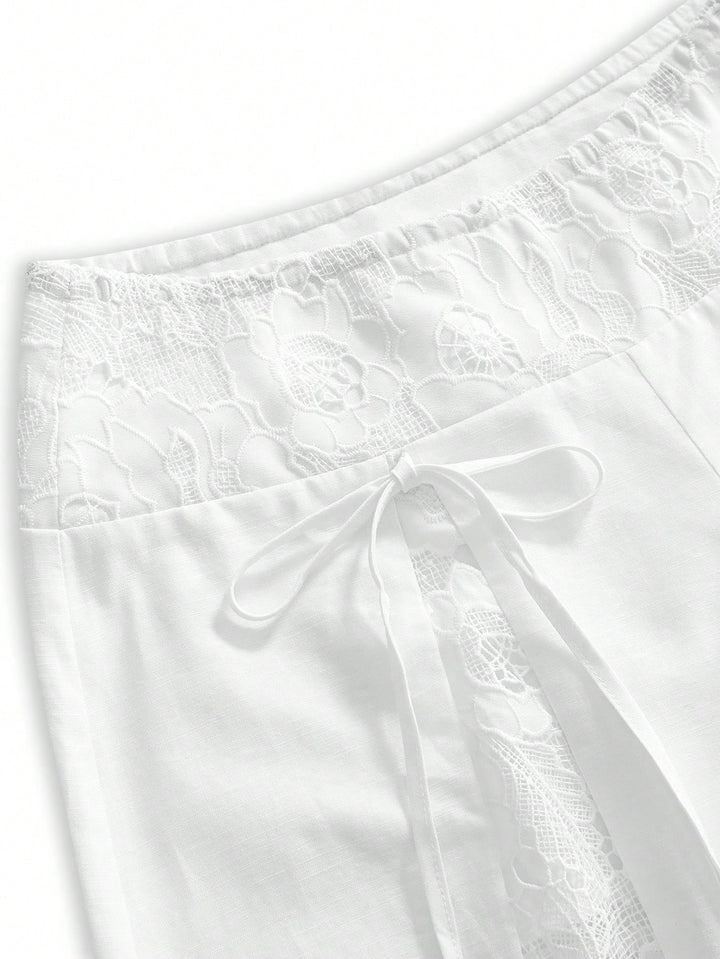 Pantaloni SHEIN, alb