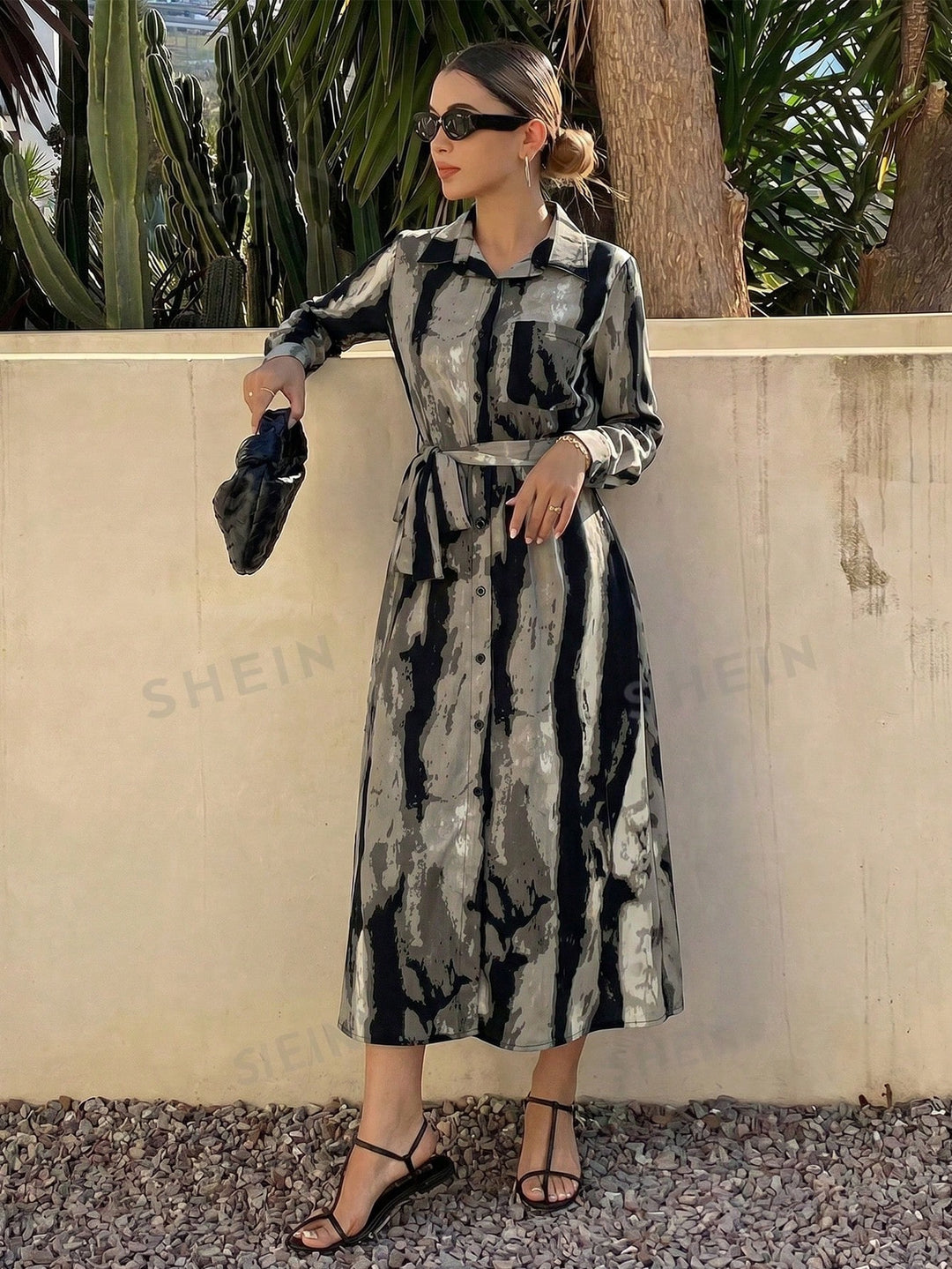 Rochie midi SHEIN, gri