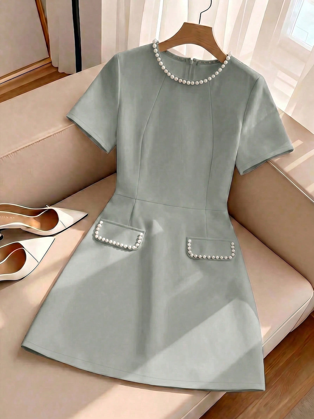 Rochie scurtă SHEIN, verde