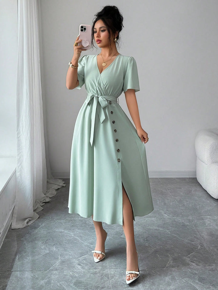 Rochie maxi SHEIN, verde