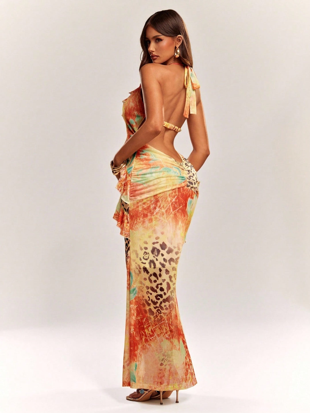 Rochie maxi SHEIN, mix culori