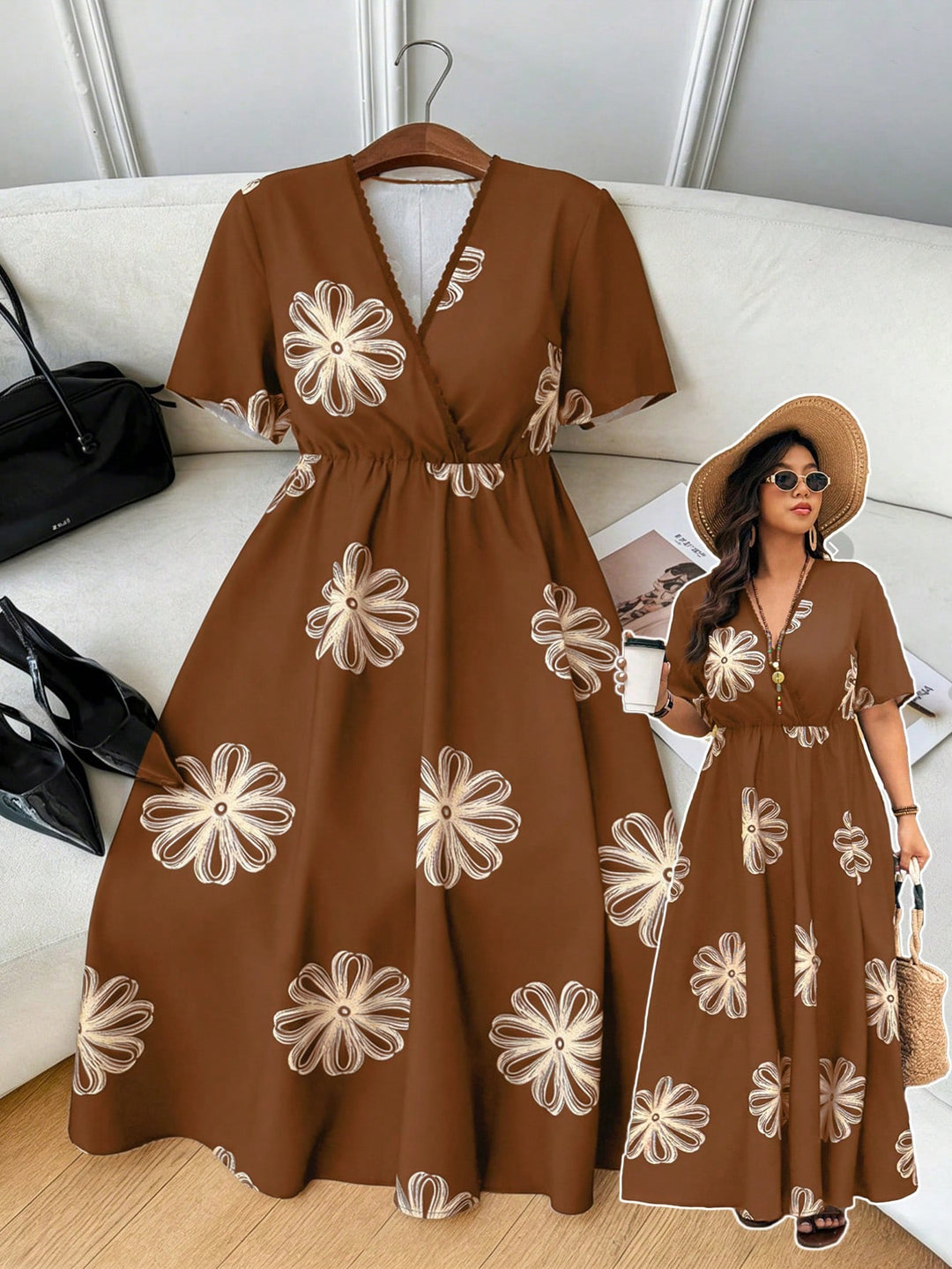 Rochie SHEIN, maro