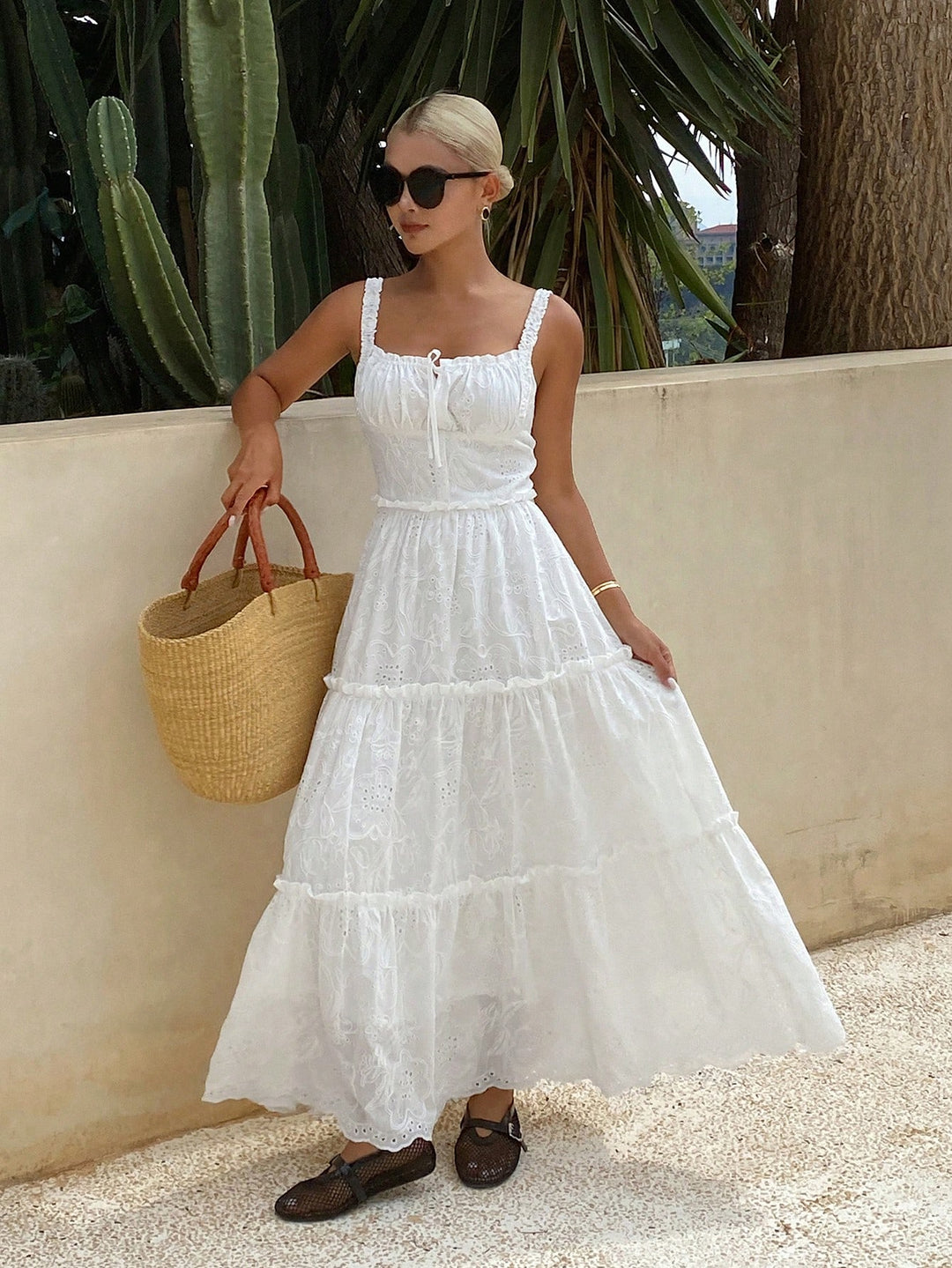 Rochie maxi SHEIN, alb