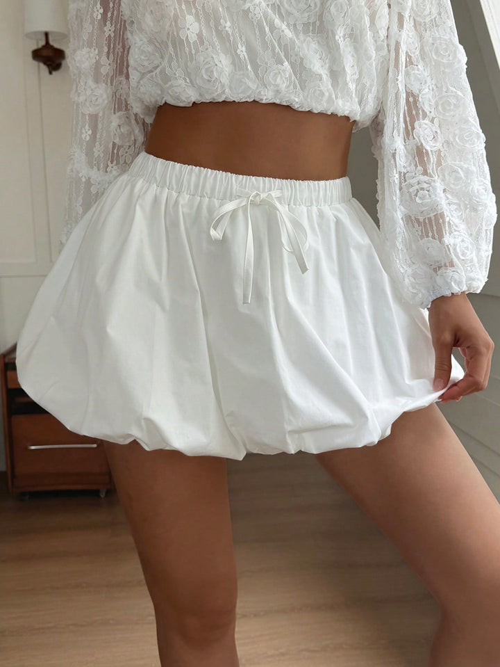 Pantaloni scurți SHEIN, alb