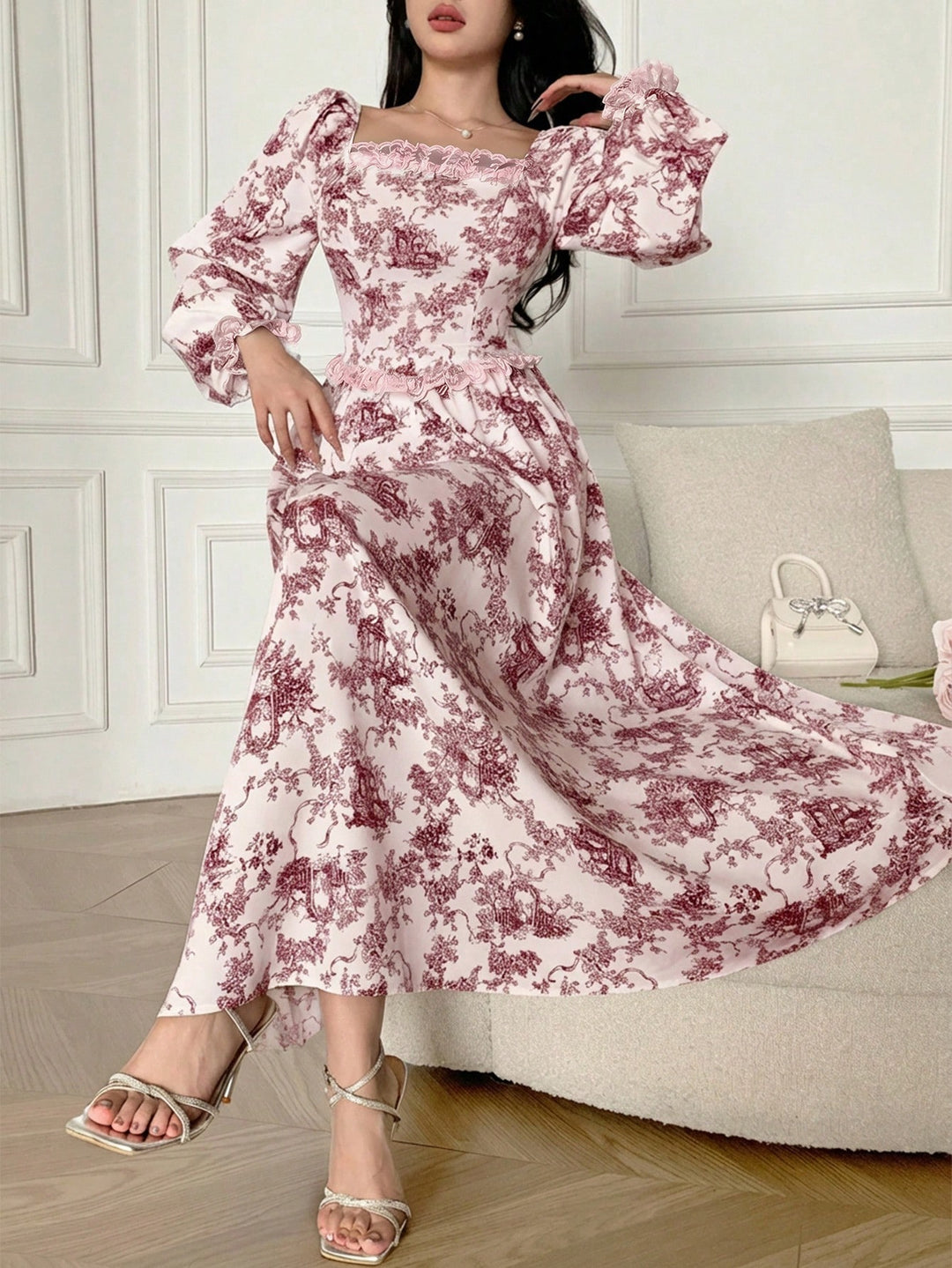 Rochie maxi SHEIN, roz
