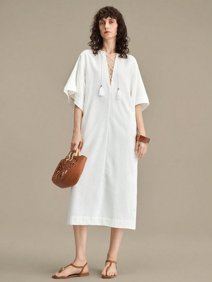 Rochie midi SHEIN, alb