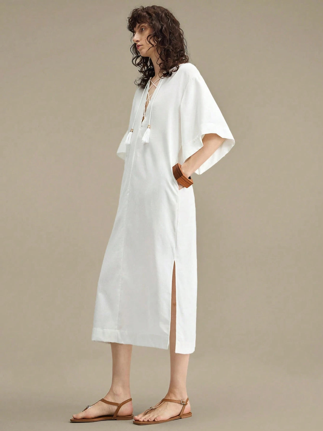 Rochie midi SHEIN, alb