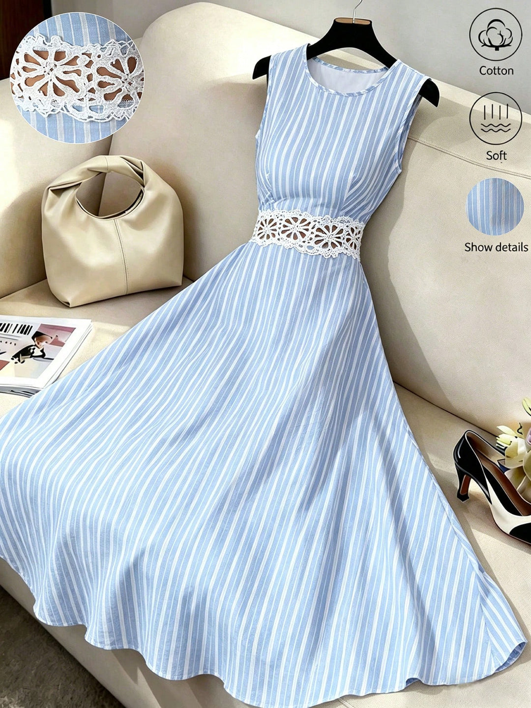 Rochie maxi SHEIN, albastru