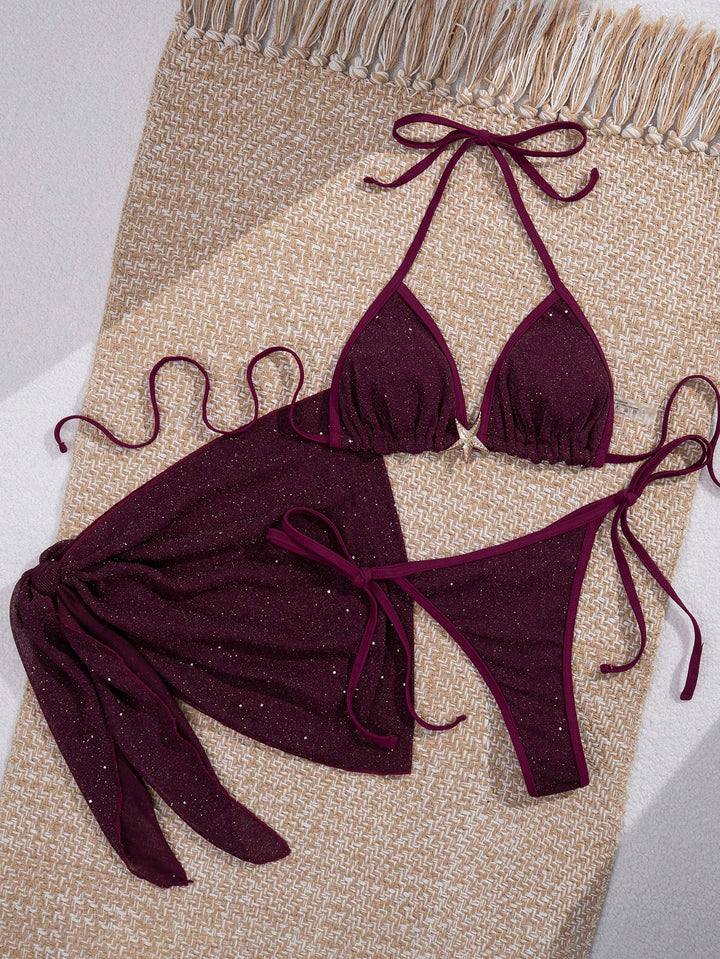 Set bikini SHEIN, vișiniu