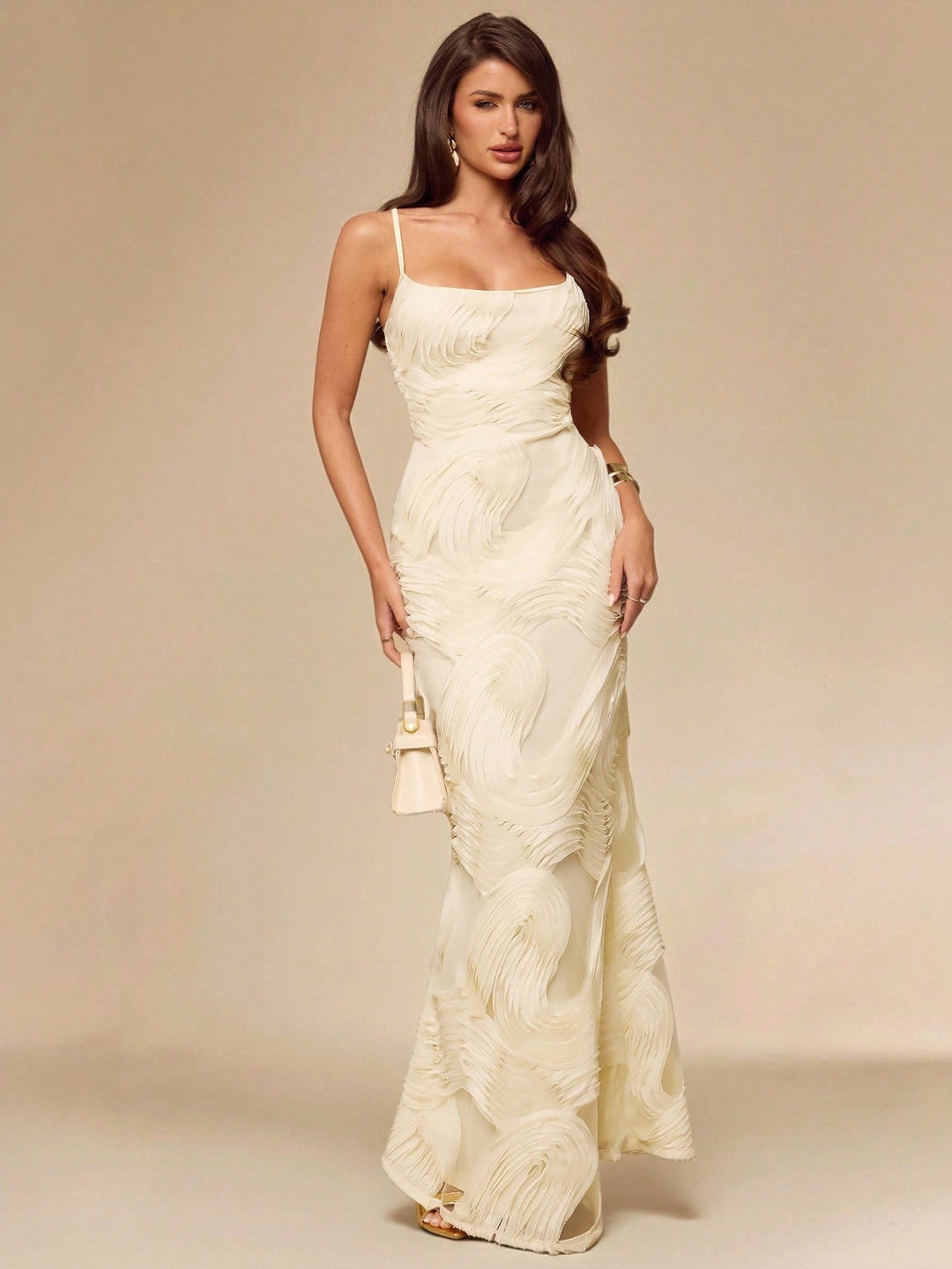 Rochie maxi SHEIN, bej