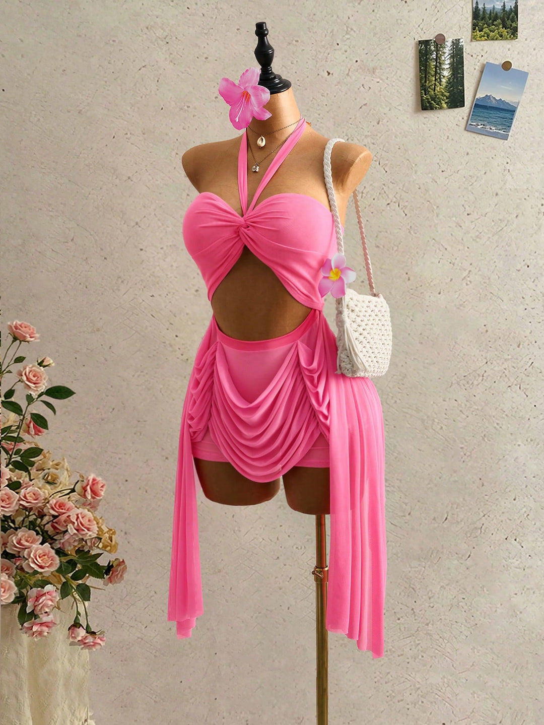 Rochie scurtă SHEIN, roz
