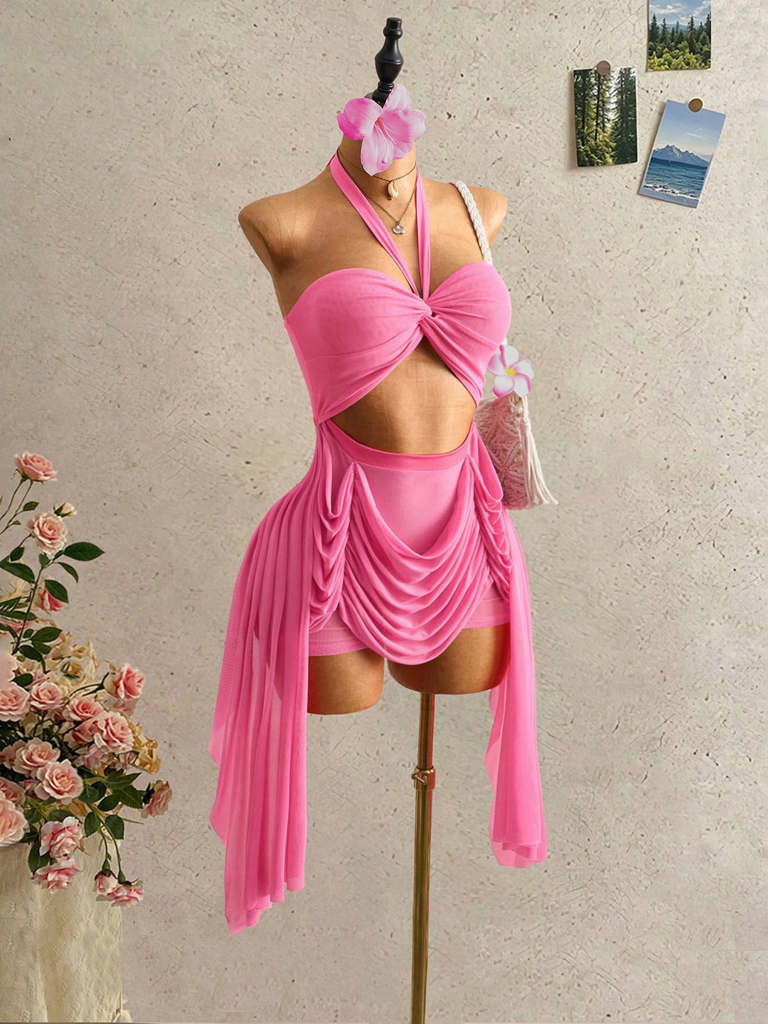 Rochie scurtă SHEIN, roz